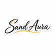 Sand Aura handwritten logo on white background